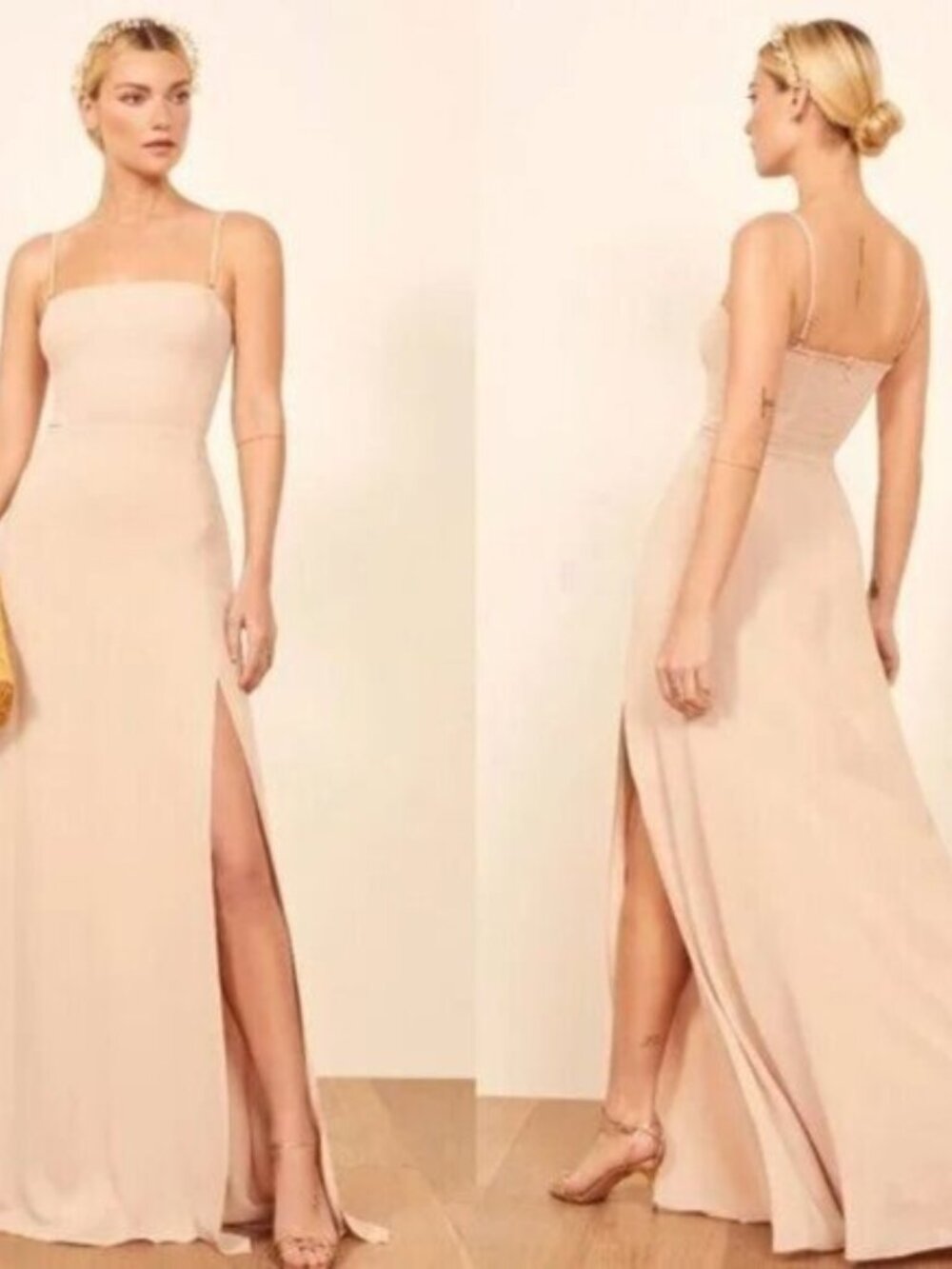 Reformation Ingrid Dress Champagne